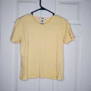 Talbots Soft Yellow Shirt Petite Size Small